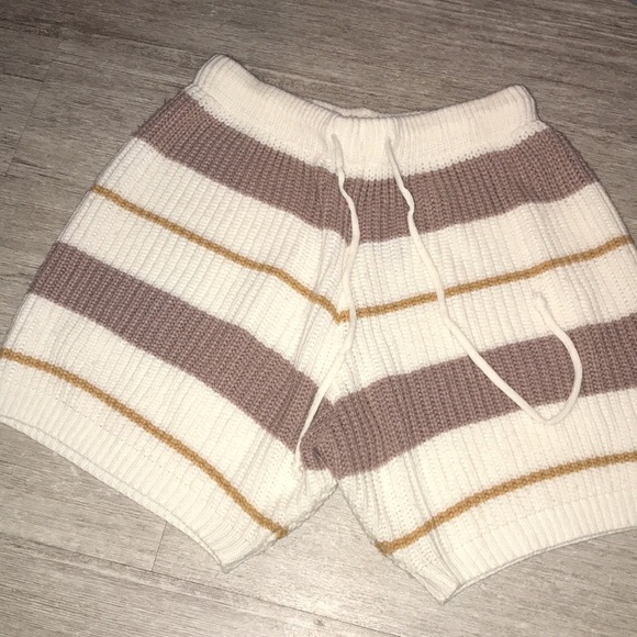 Knit striped shorts - Picture 1 of 5
